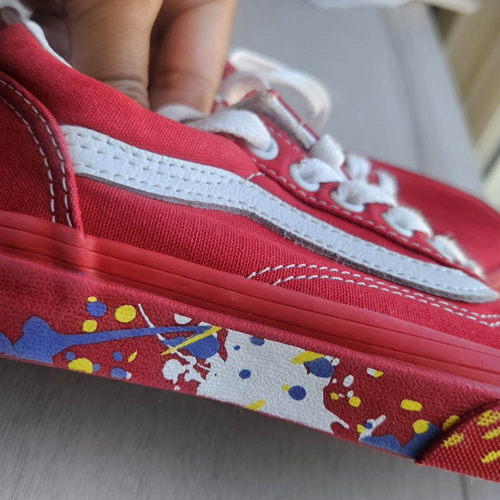 Vans- Vibrant Red Kids Sneakers size 13